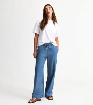 Blue Drawstring Waist Denim Trousers sold by New Look product image thumbnail 2