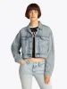 Tommy Jeans Blue Oversized Crop Trucker Jacket sold by next