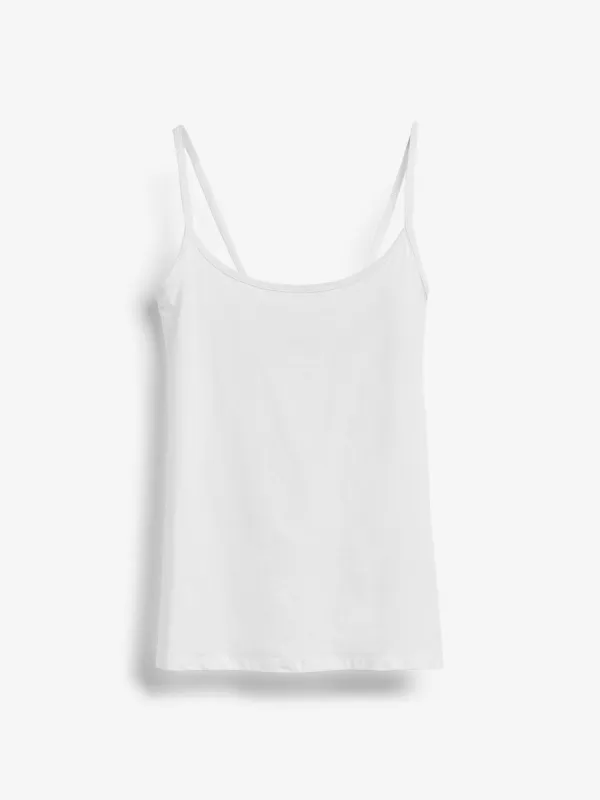 White Thin Strap Vest sold by next