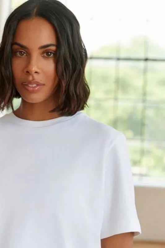 White Heavyweight Short Sleeve Crew Neck T-Shirt sold by next