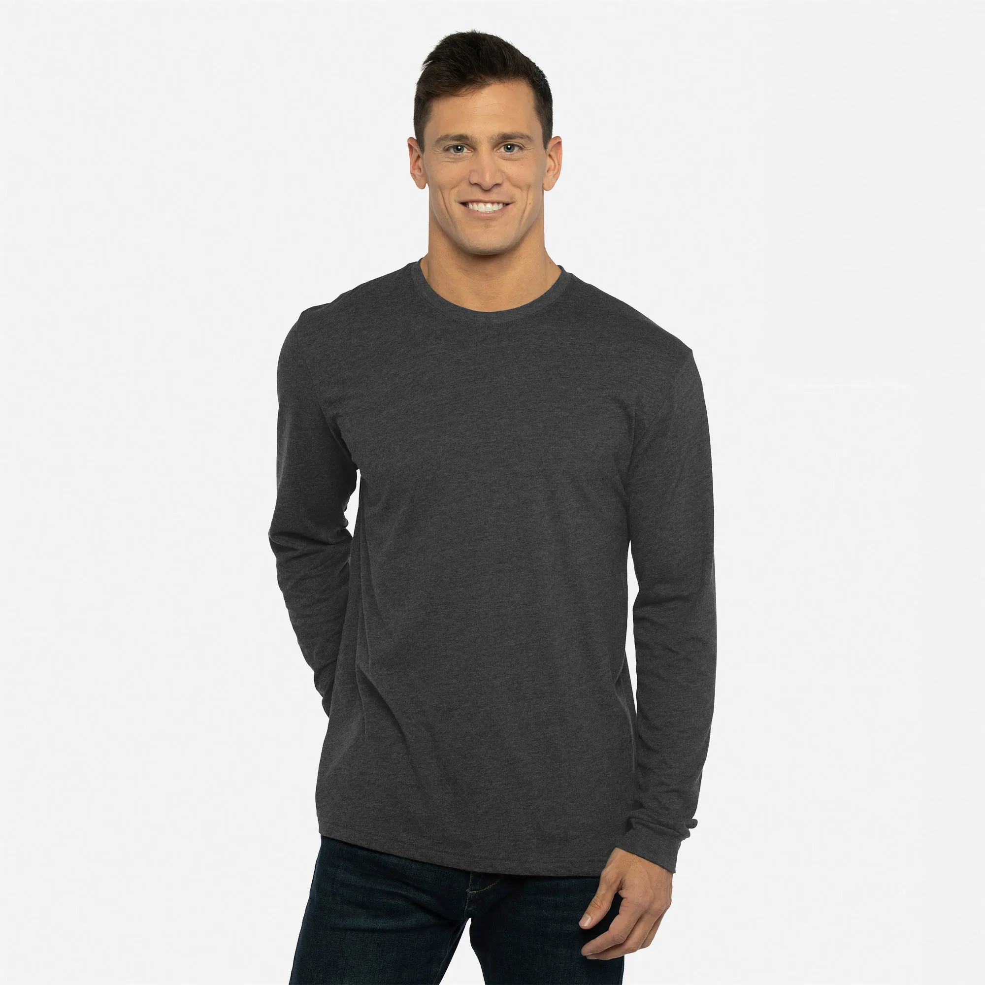 Sueded Long Sleeve T-Shirt sold by Next Level Apparel