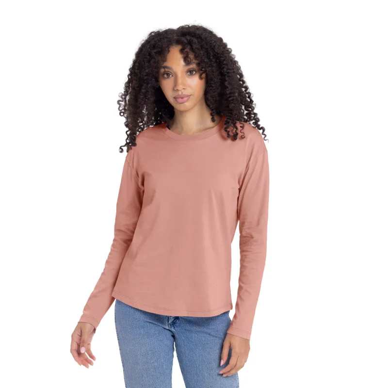 Women's Cotton Relaxed Long Sleeve T-shirt sold by Next Level Apparel