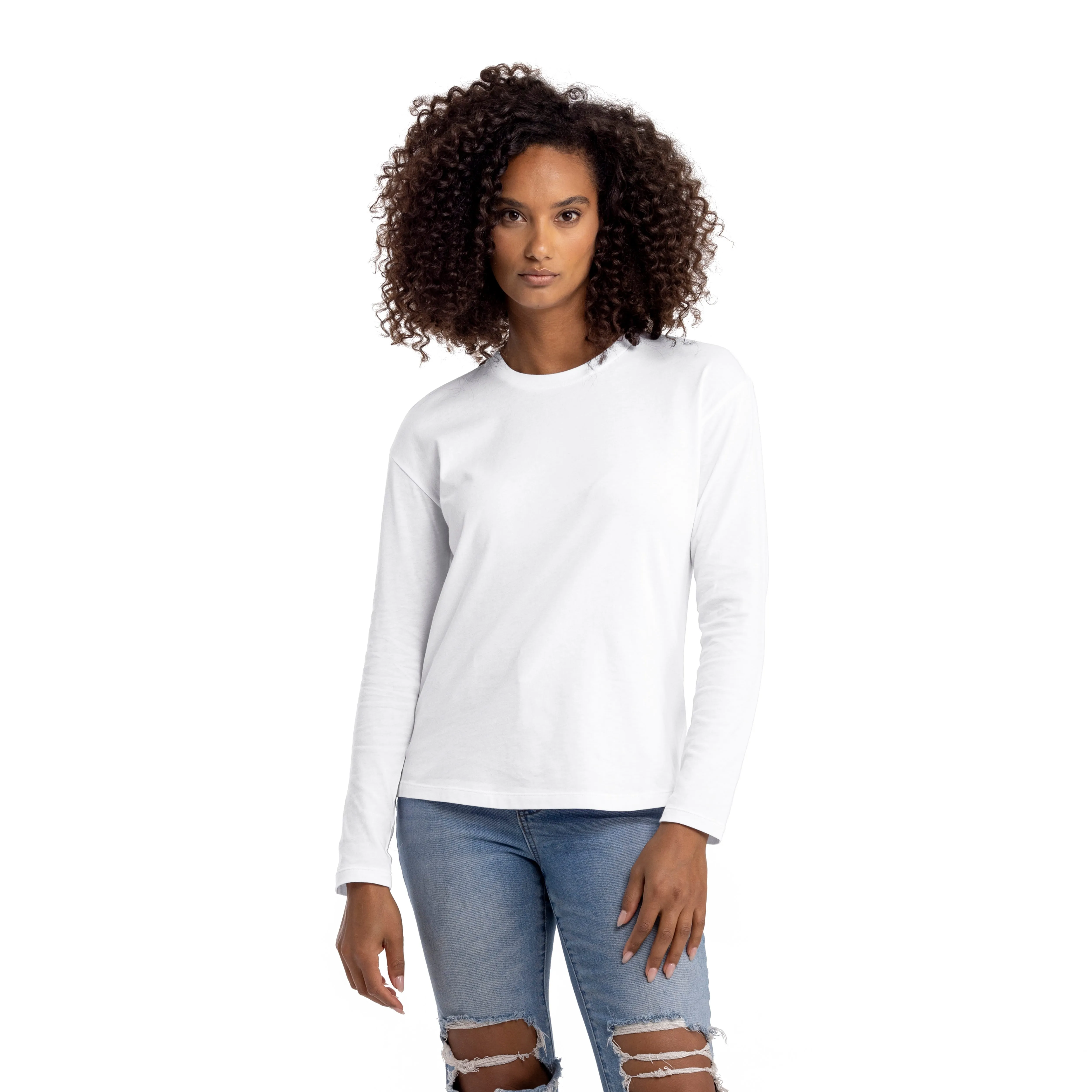 Women's Cotton Relaxed Long Sleeve T-shirt sold by Next Level Apparel