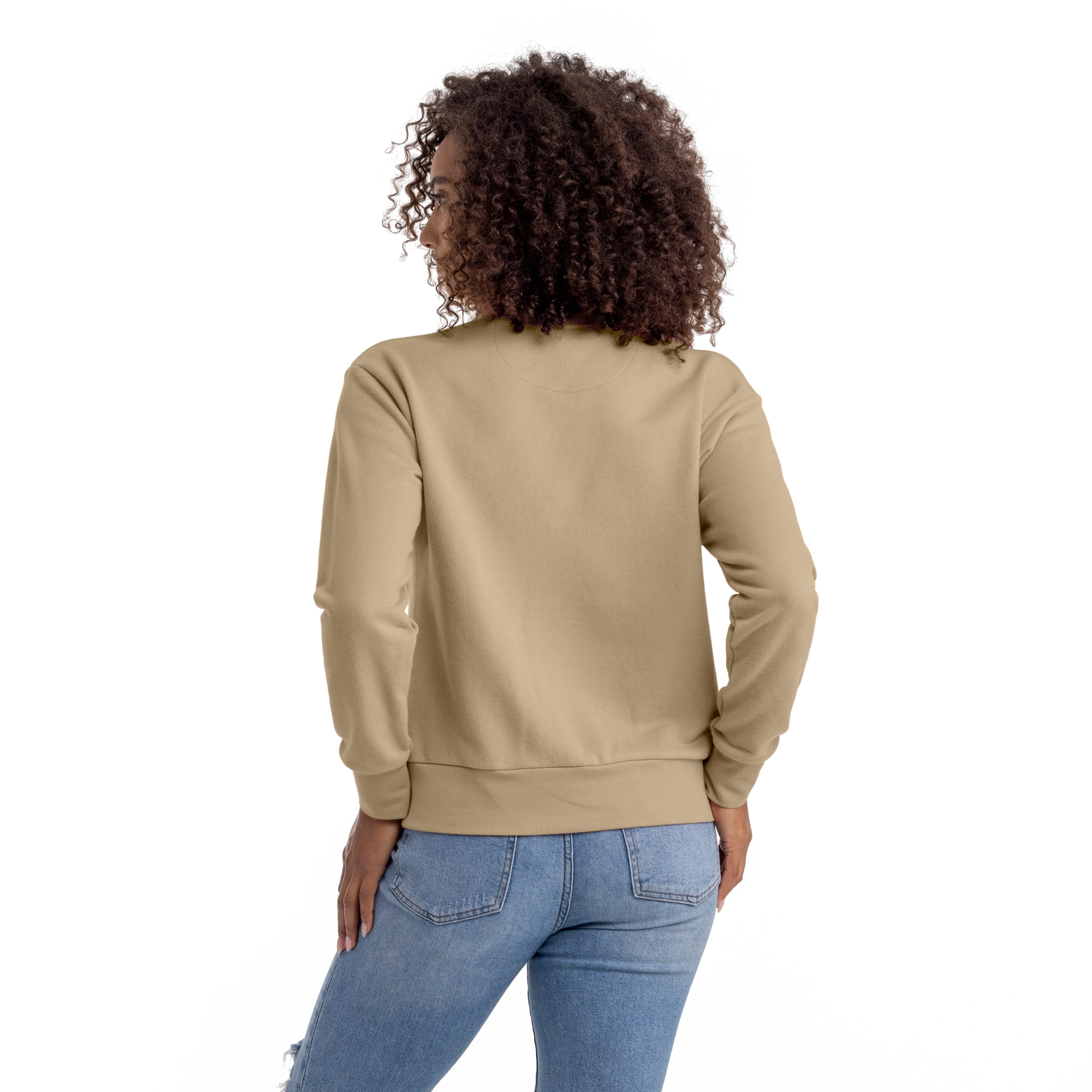 Women's Sueded French Terry Sweatshirt sold by Next Level Apparel product image thumbnail 2
