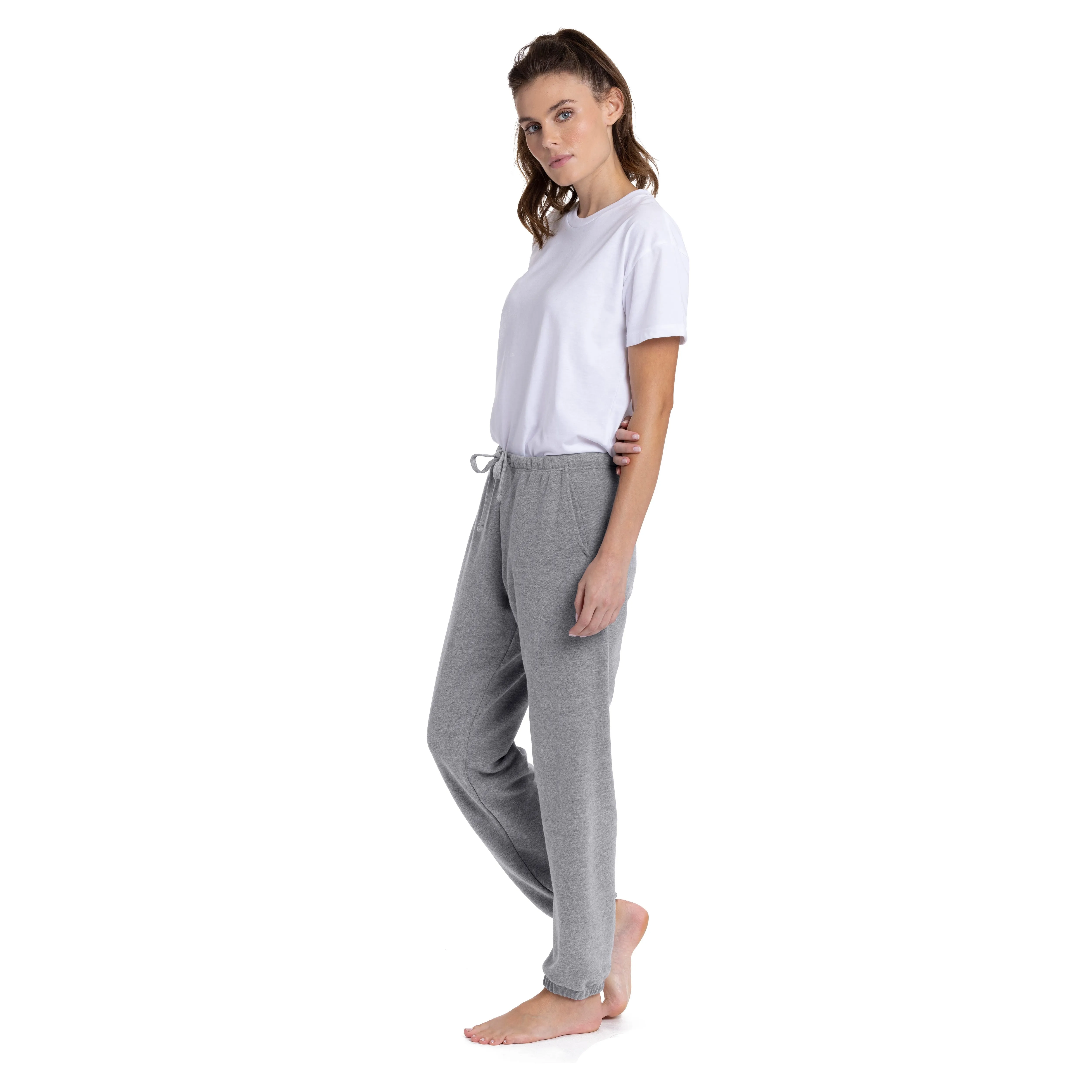 Women's sueded French Terry sweatpants sold by Next Level Apparel product image thumbnail 3