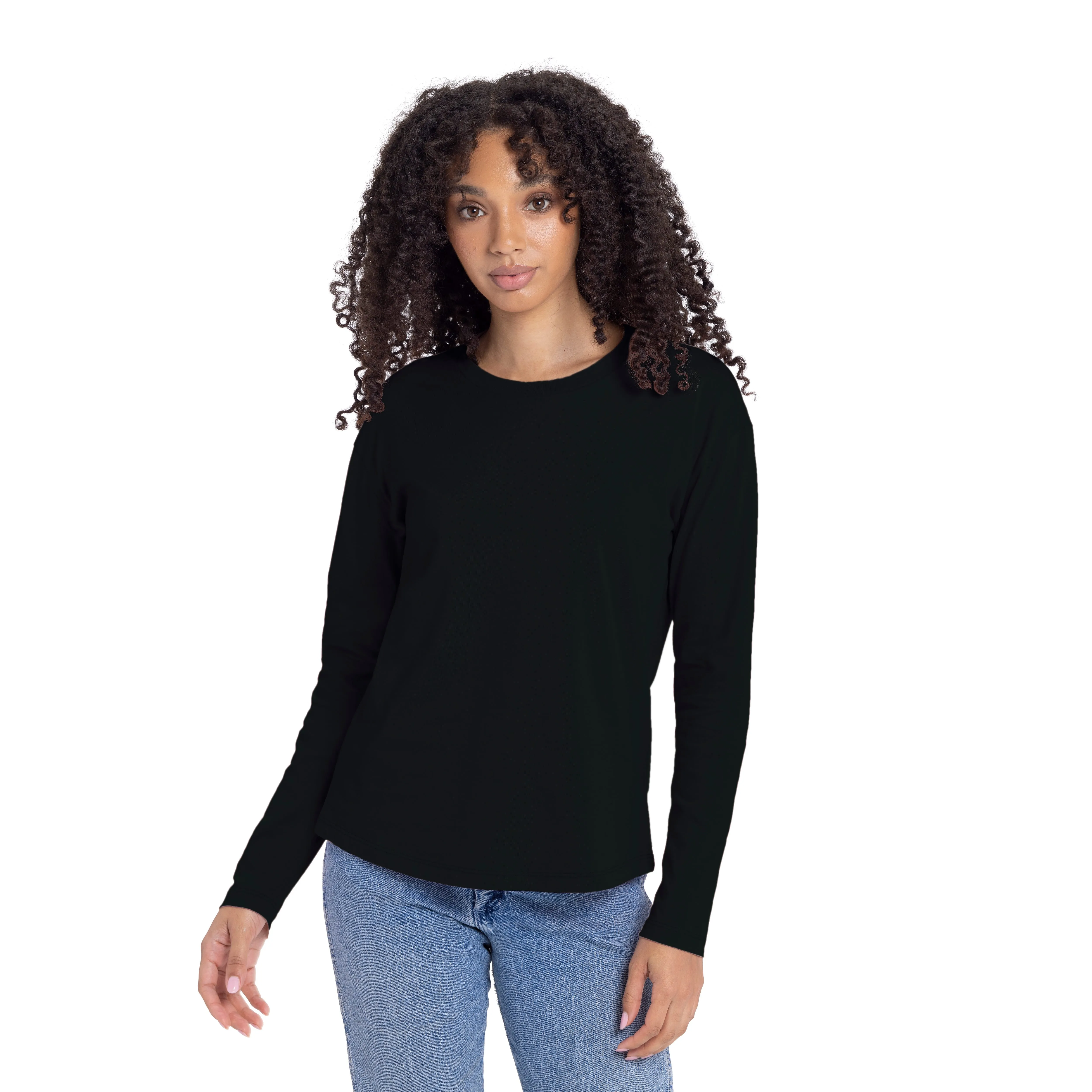 Women's Cotton Relaxed Long Sleeve T-shirt sold by Next Level Apparel
