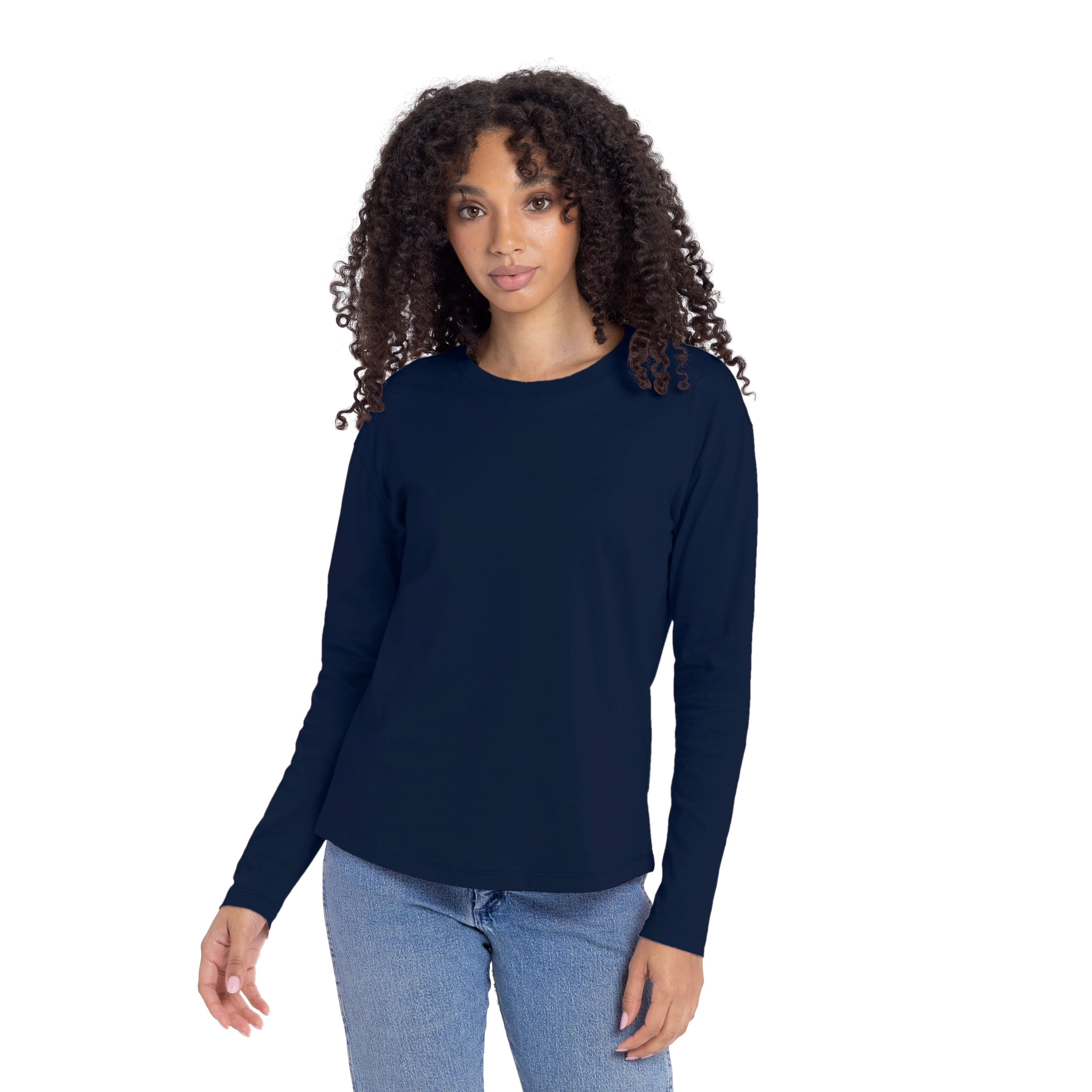 Women's Cotton Relaxed Long Sleeve T-shirt sold by Next Level Apparel