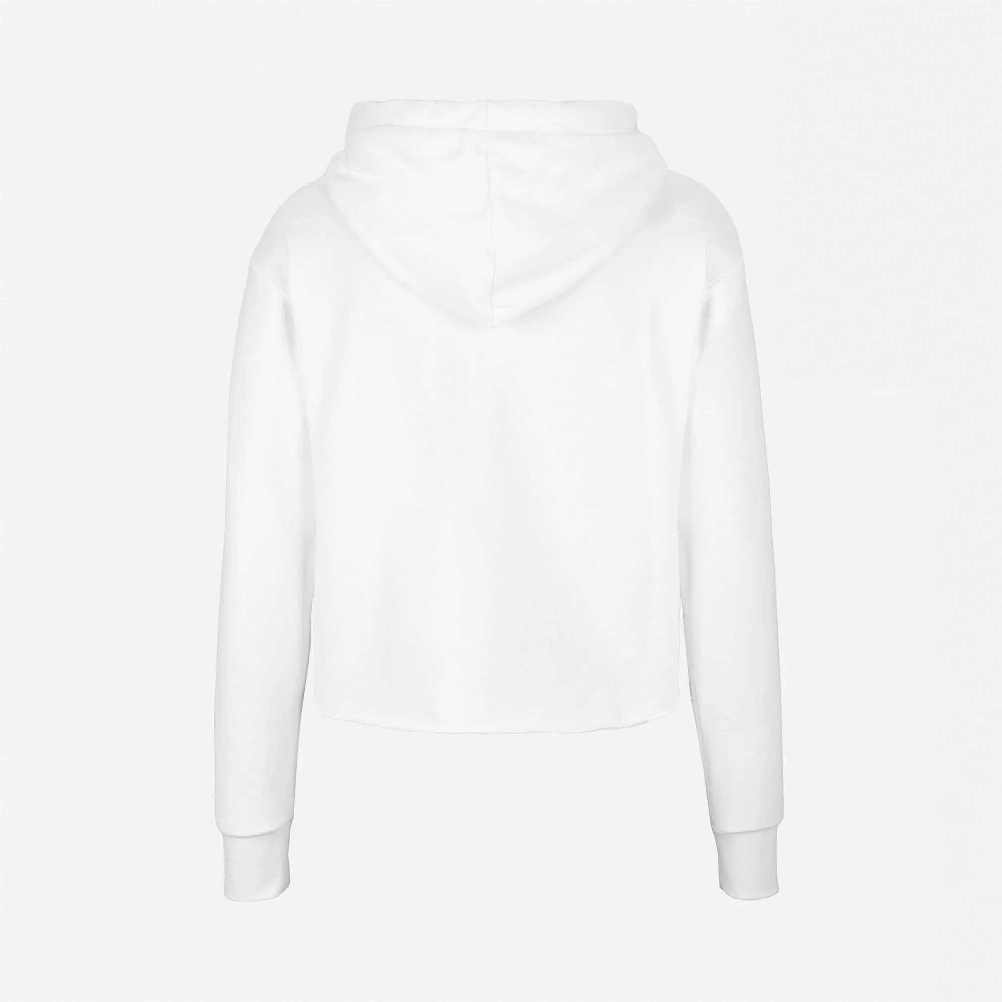 Women's Laguna Sueded Raw Edge Crop Hoodie sold by Next Level Apparel product image thumbnail 4