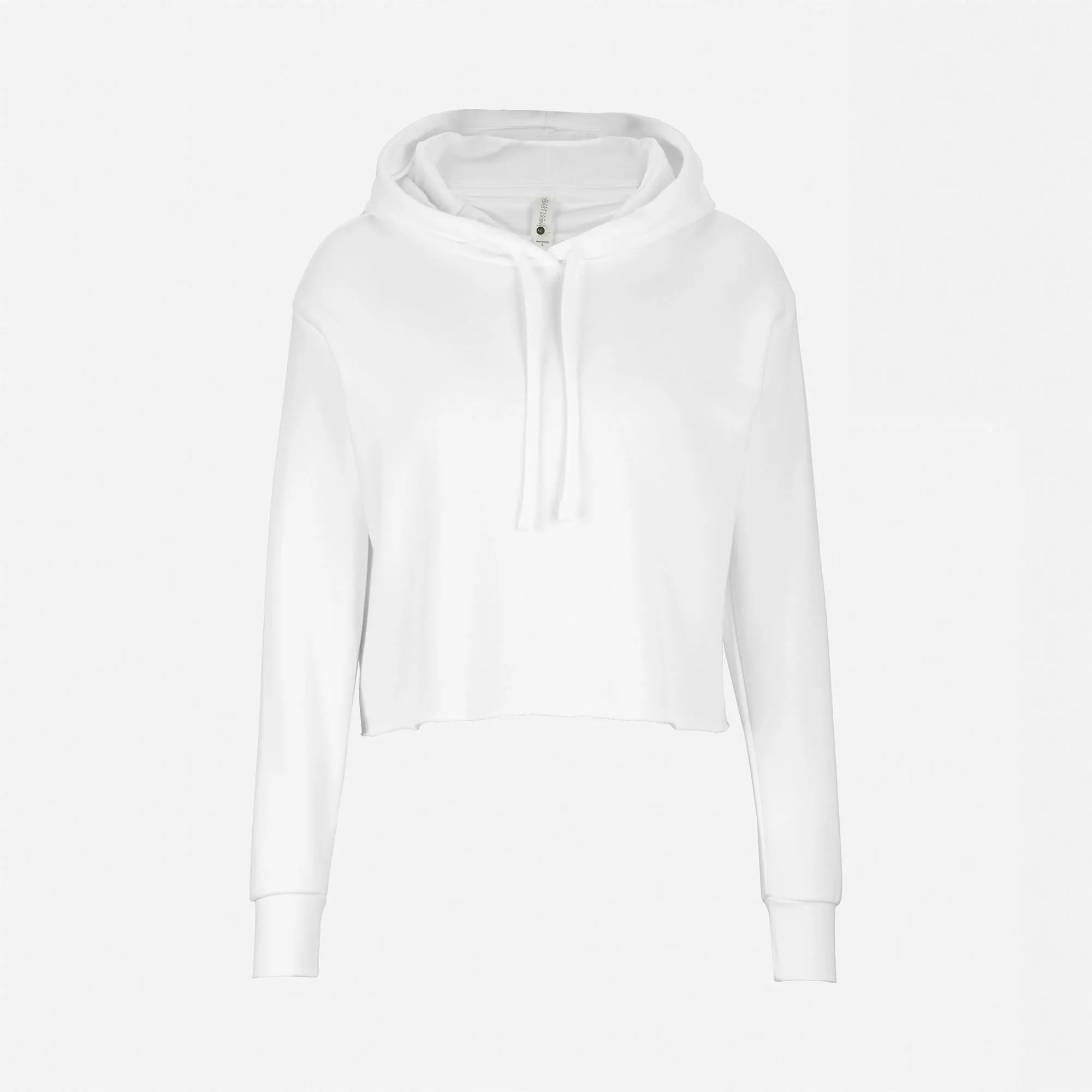 Women's Laguna Sueded Raw Edge Crop Hoodie sold by Next Level Apparel product image thumbnail 3