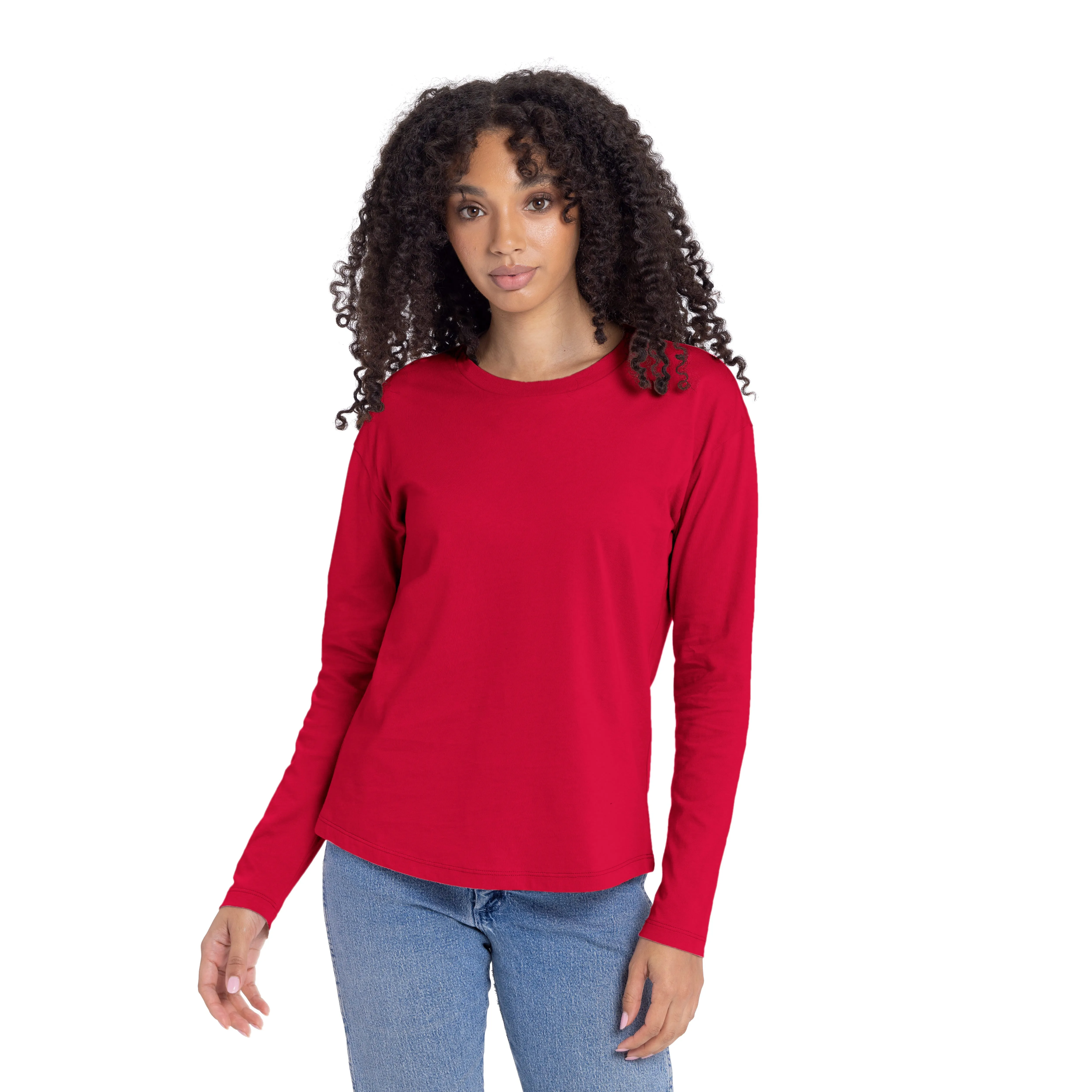 Women's Cotton Relaxed Long Sleeve T-shirt sold by Next Level Apparel