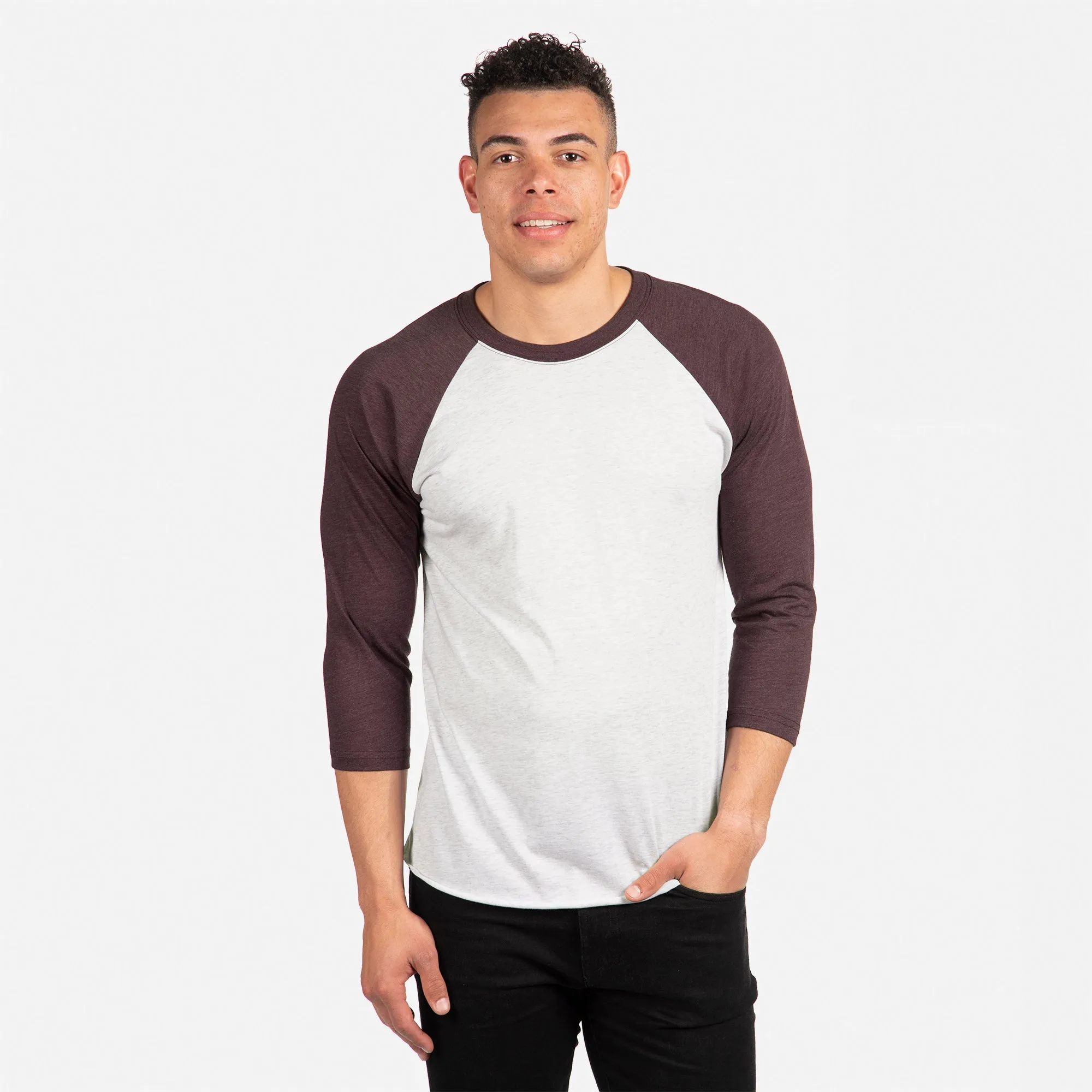 Tri-Blend 3/4 Raglan T-Shirt sold by Next Level Apparel