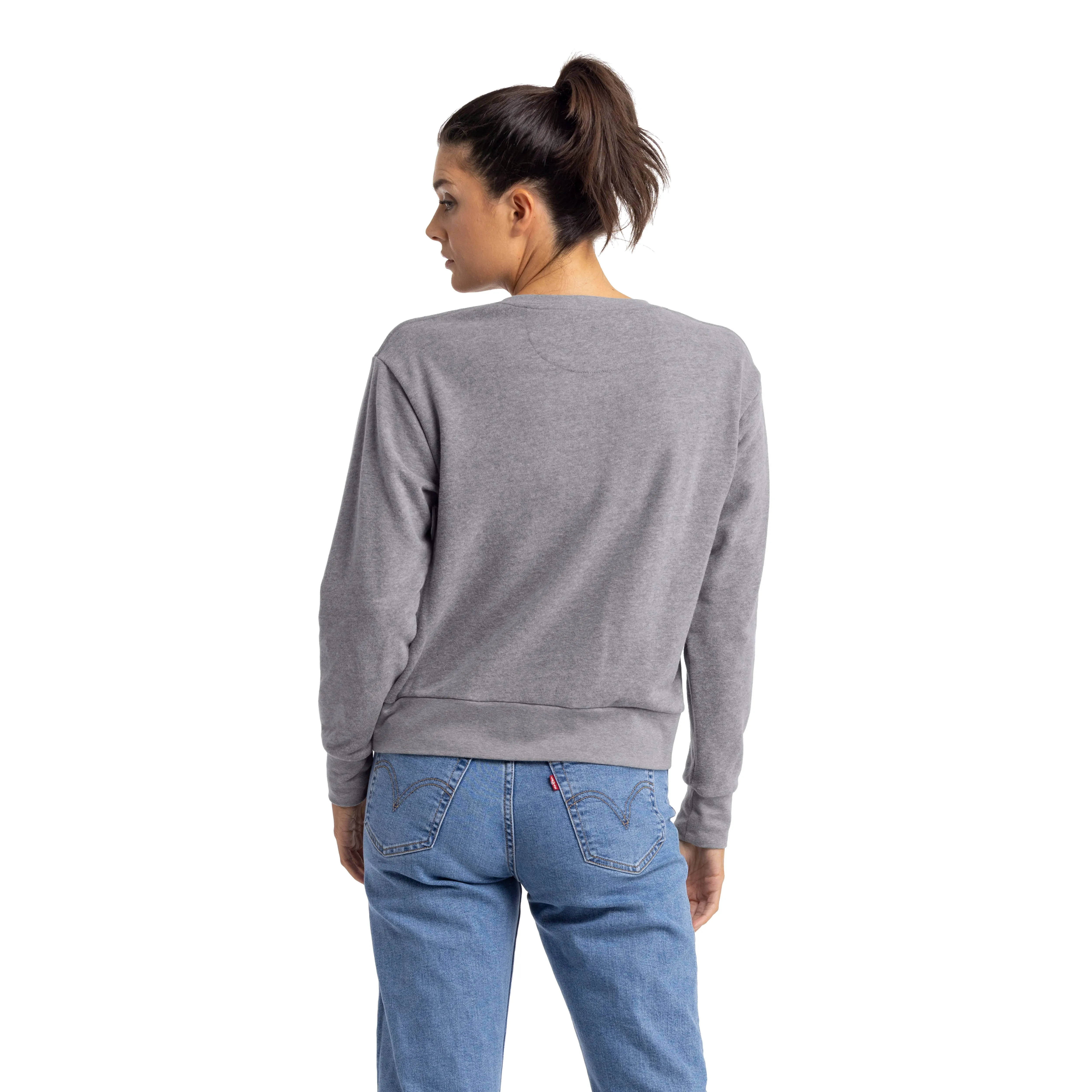 Women's Sueded French Terry Sweatshirt sold by Next Level Apparel product image thumbnail 2