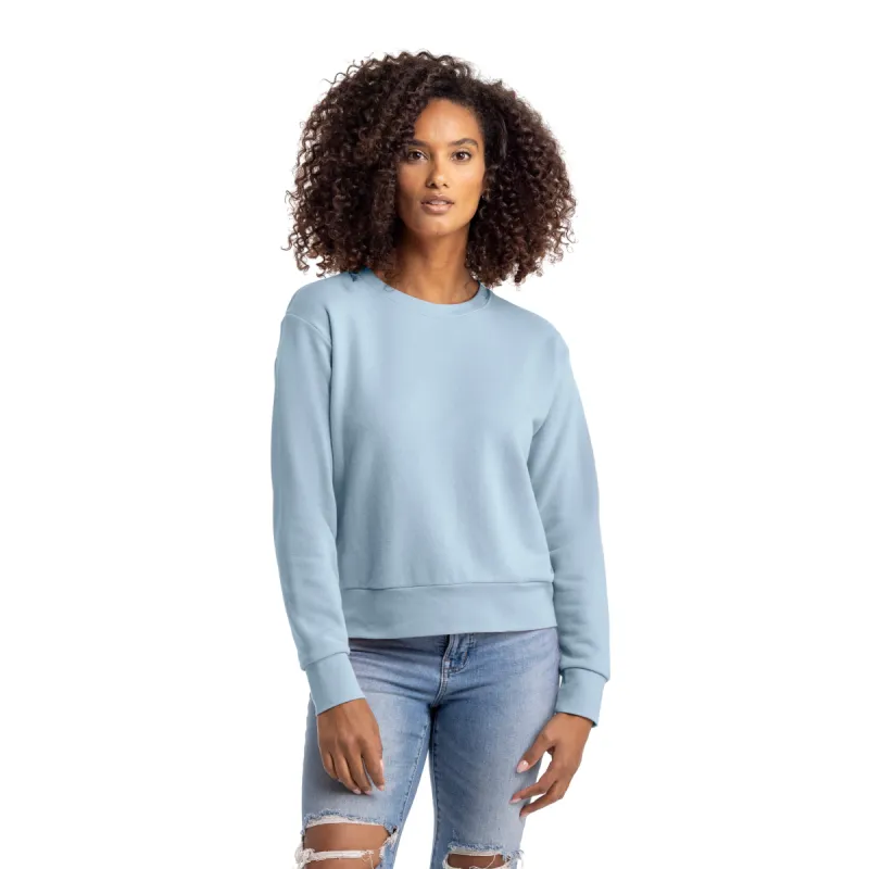 Women's Sueded French Terry Sweatshirt sold by Next Level Apparel