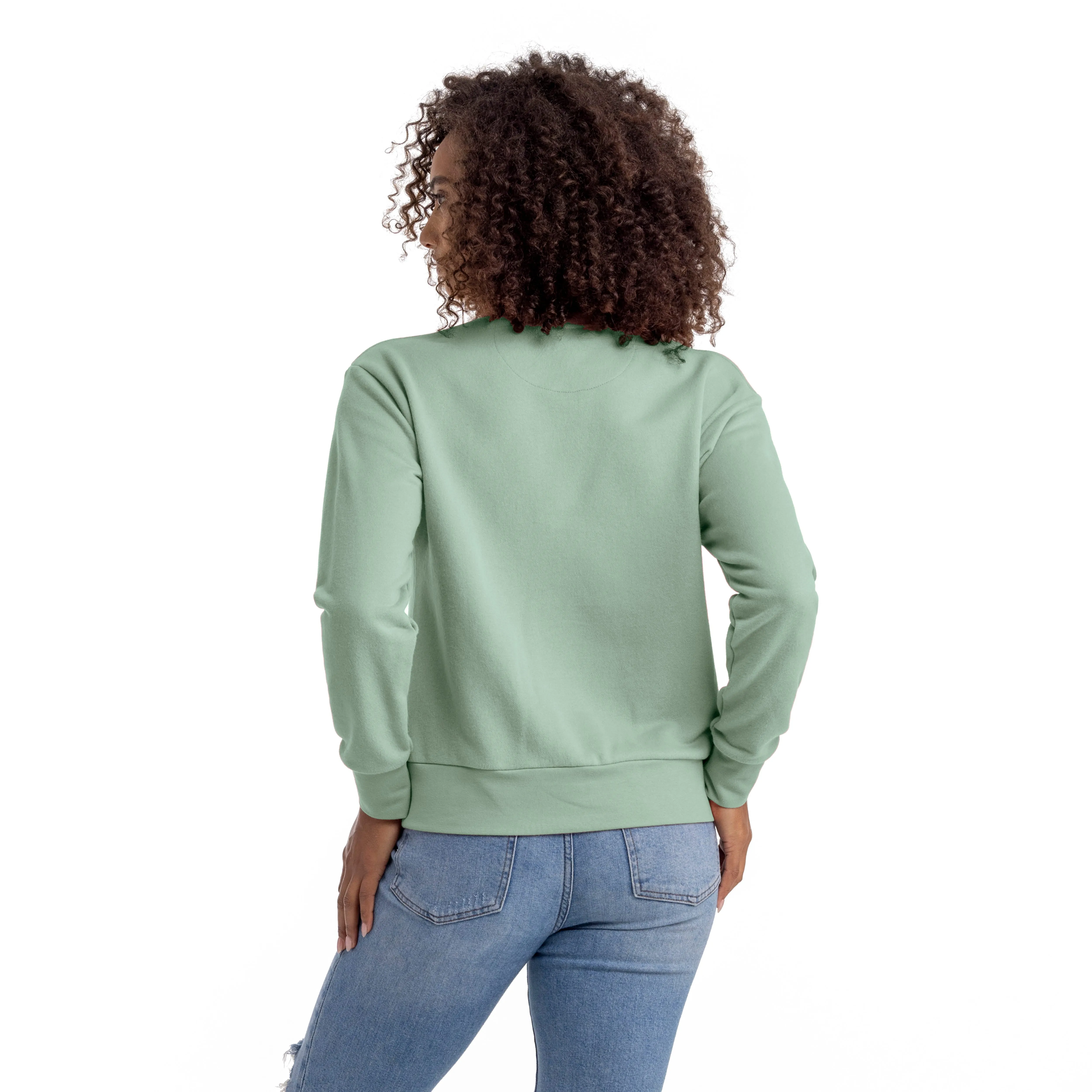 Women's Sueded French Terry Sweatshirt sold by Next Level Apparel product image thumbnail 2