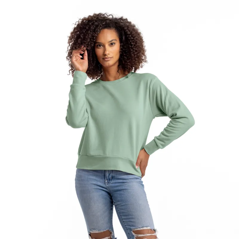 Women's Sueded French Terry Sweatshirt sold by Next Level Apparel