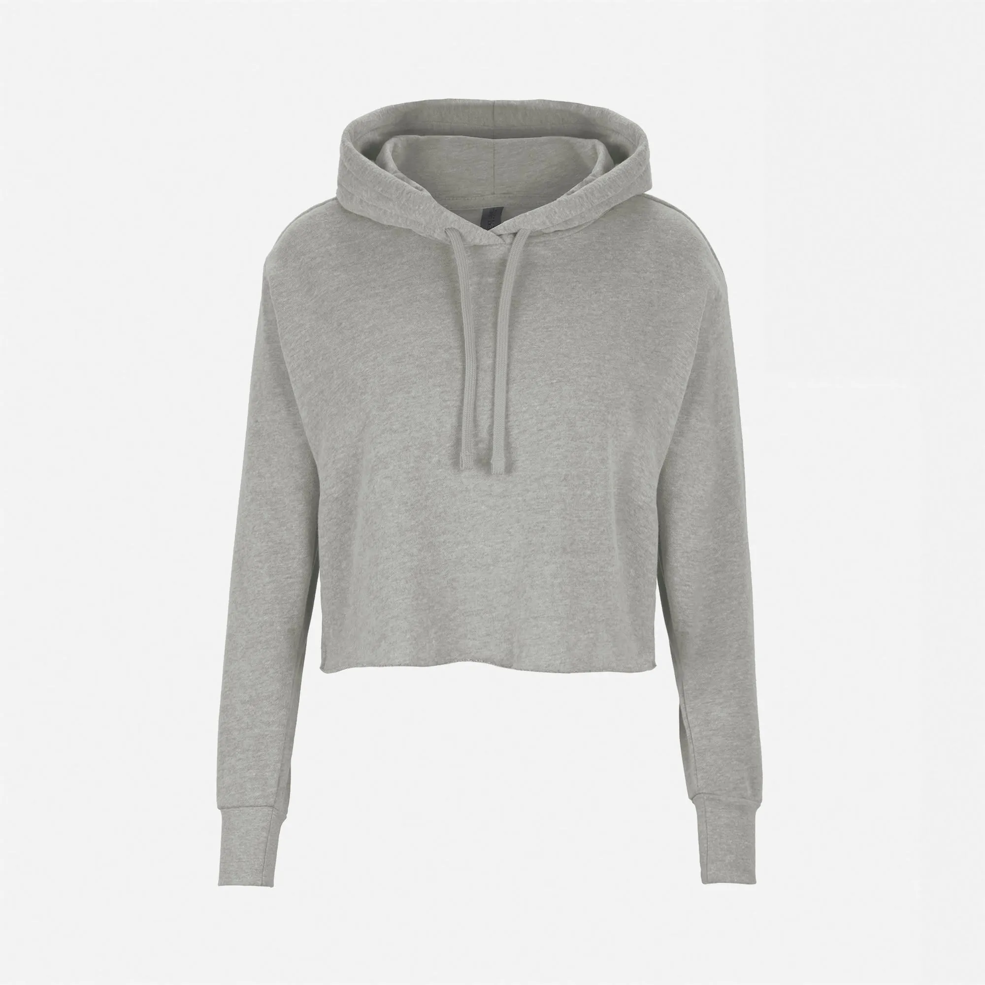 Women's Laguna Sueded Raw Edge Crop Hoodie sold by Next Level Apparel product image thumbnail 3
