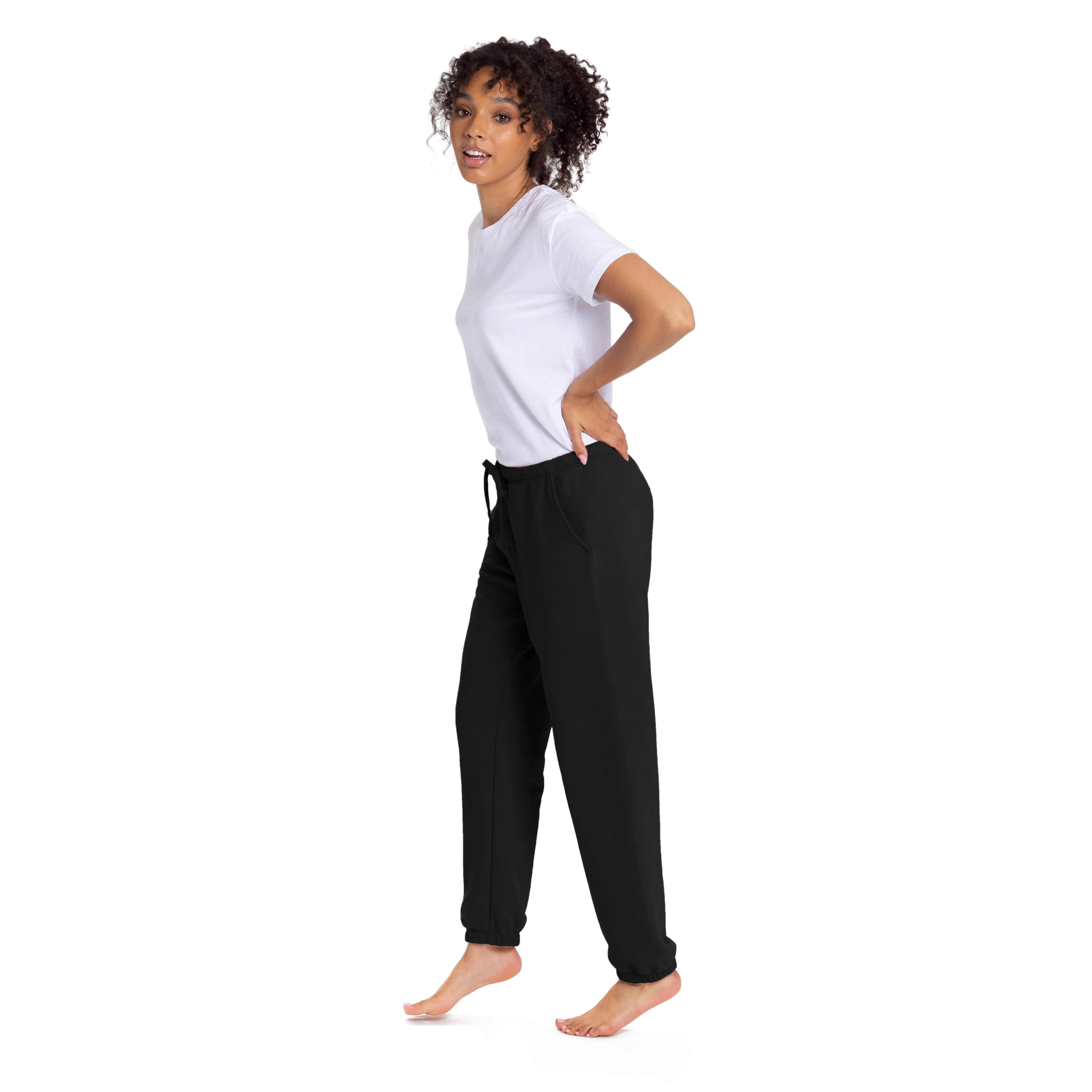 Women's Sueded French Terry Sweatpants sold by Next Level Apparel product image thumbnail 3