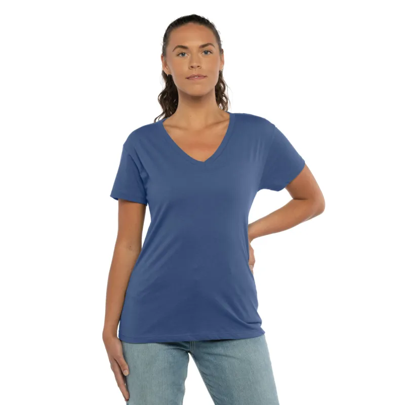 Women's Cotton V-Neck T-Shirt sold by Next Level Apparel