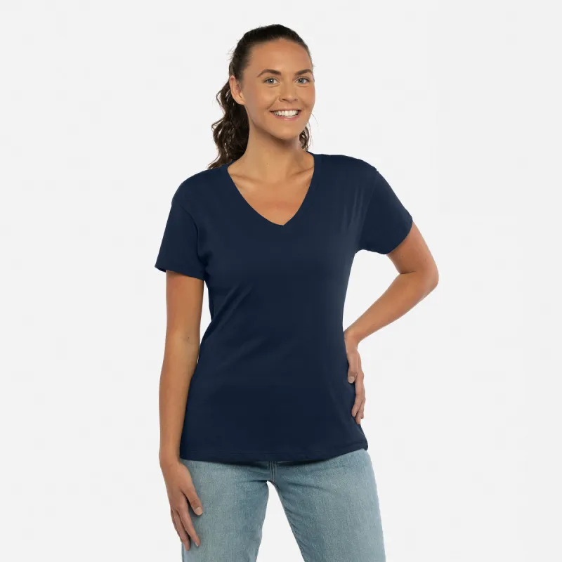 Women's Cotton V-Neck T-Shirt sold by Next Level Apparel