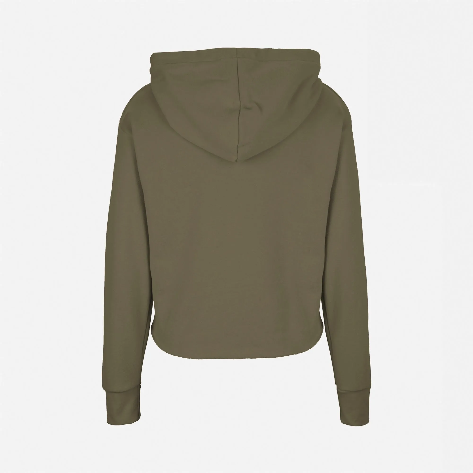 Women's Laguna Sueded Raw Edge Crop Hoodie sold by Next Level Apparel product image thumbnail 4