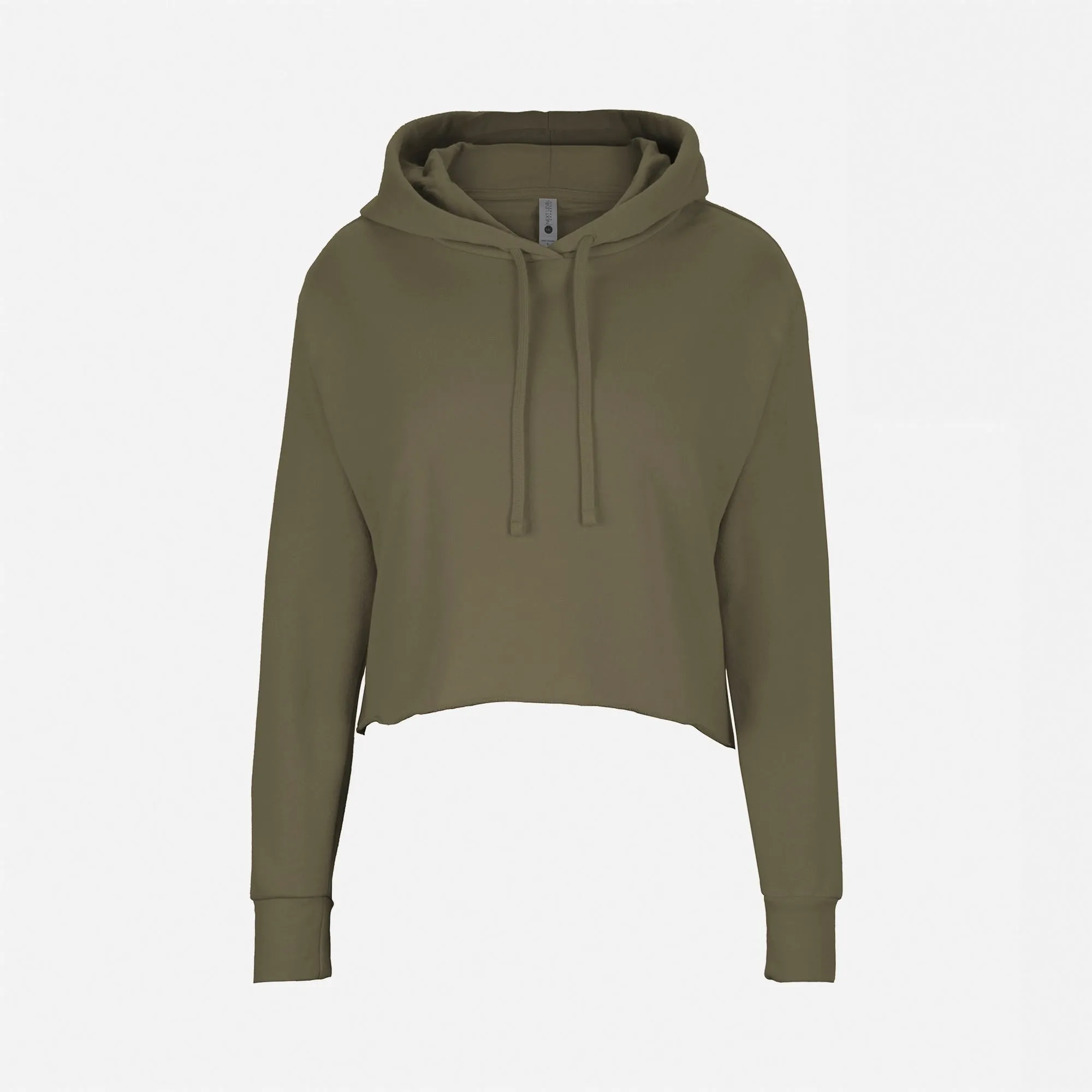 Women's Laguna Sueded Raw Edge Crop Hoodie sold by Next Level Apparel product image thumbnail 3