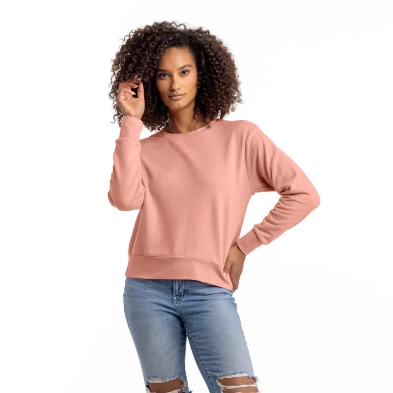 Women's Sueded French Terry Sweatshirt sold by Next Level Apparel