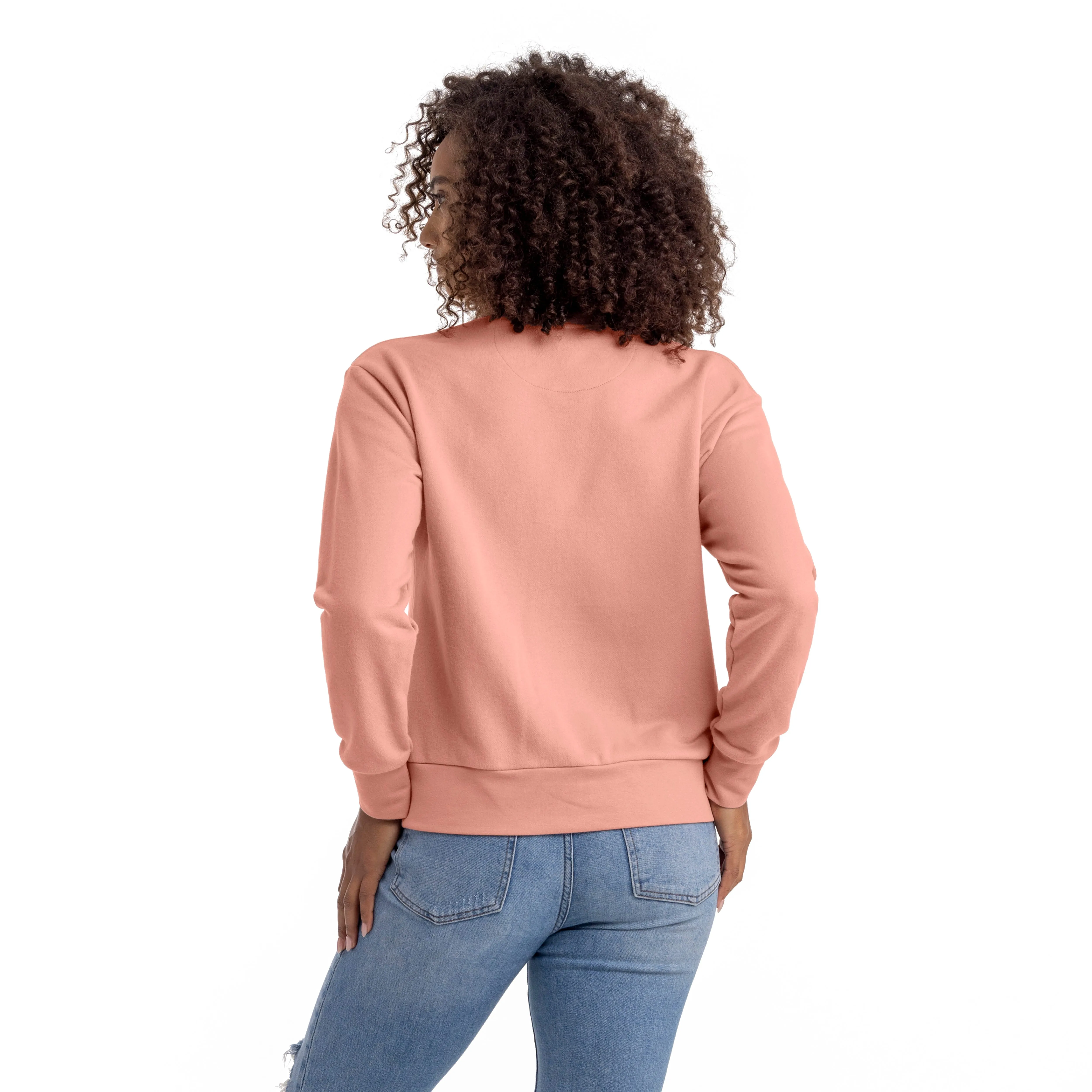 Women's Sueded French Terry Sweatshirt sold by Next Level Apparel product image thumbnail 2