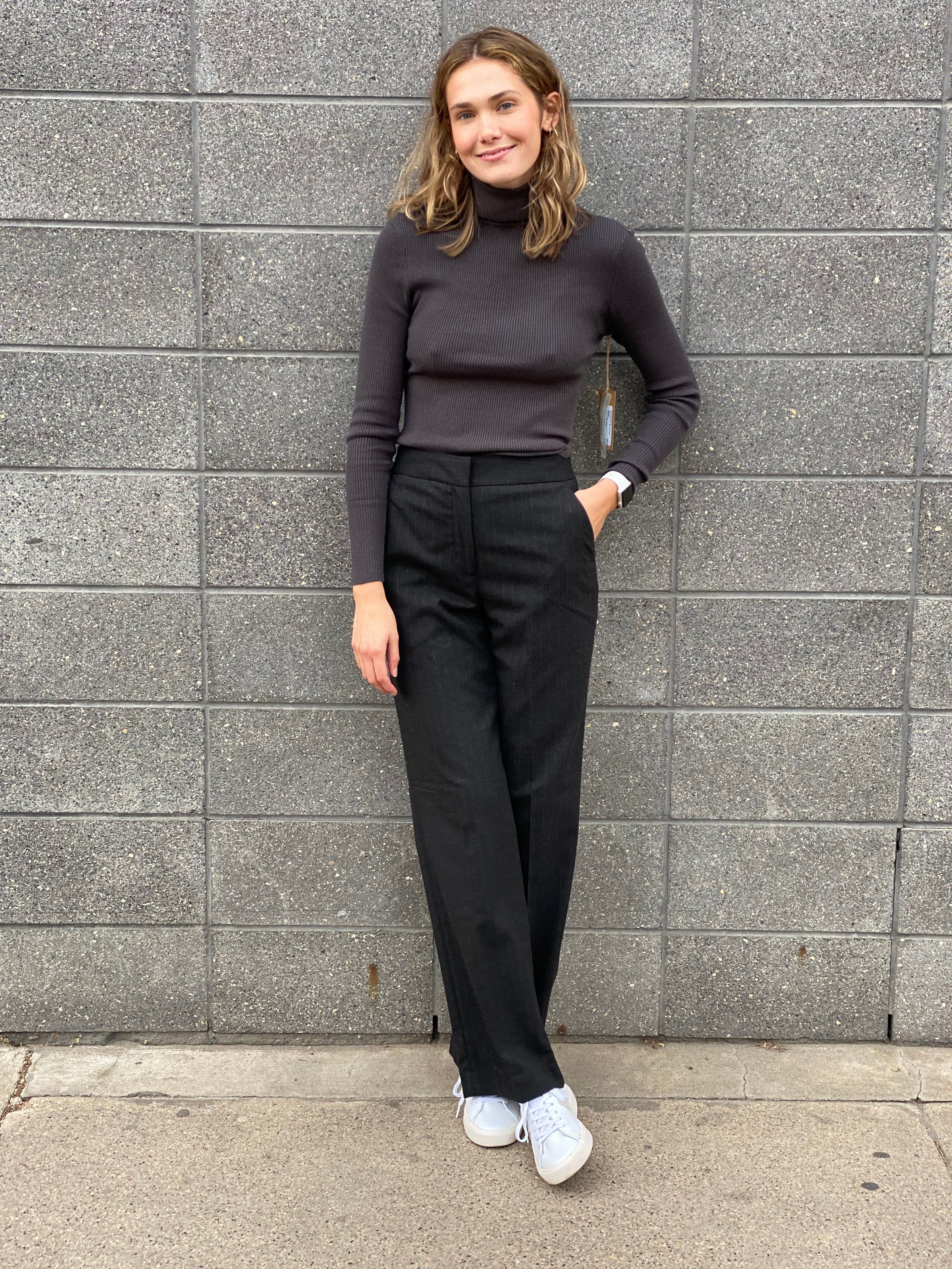 BLAKE FLANNEL FLAT FRONT TROUSER sold by Nica