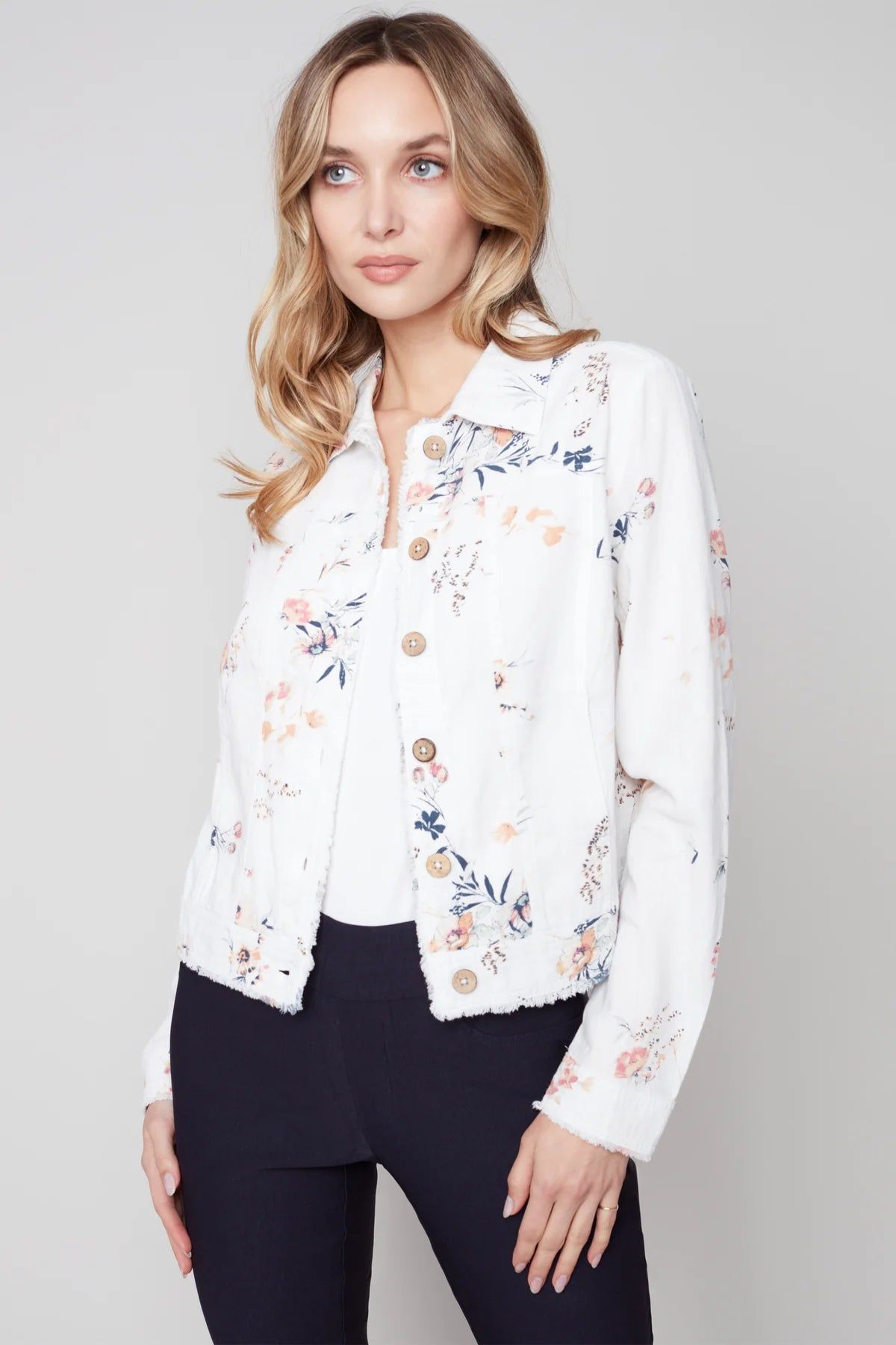 PRINTED LINEN JACKET sold by Nica