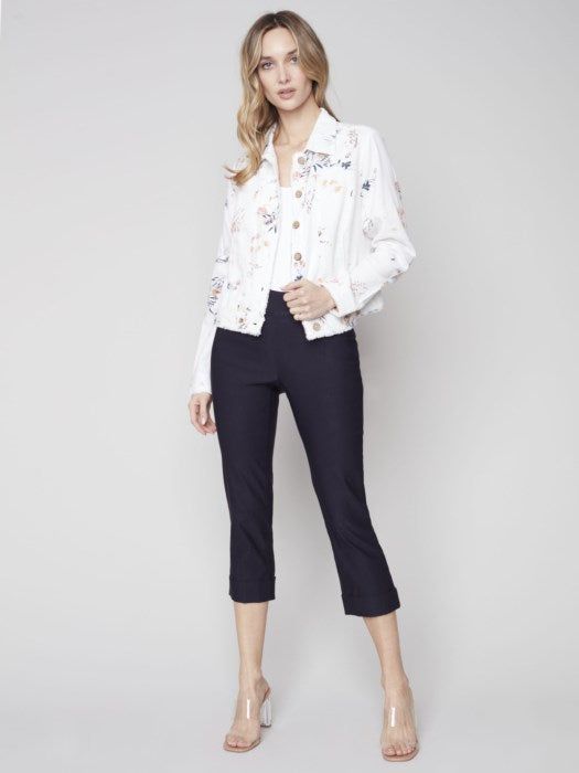 PRINTED LINEN JACKET sold by Nica product image thumbnail 4