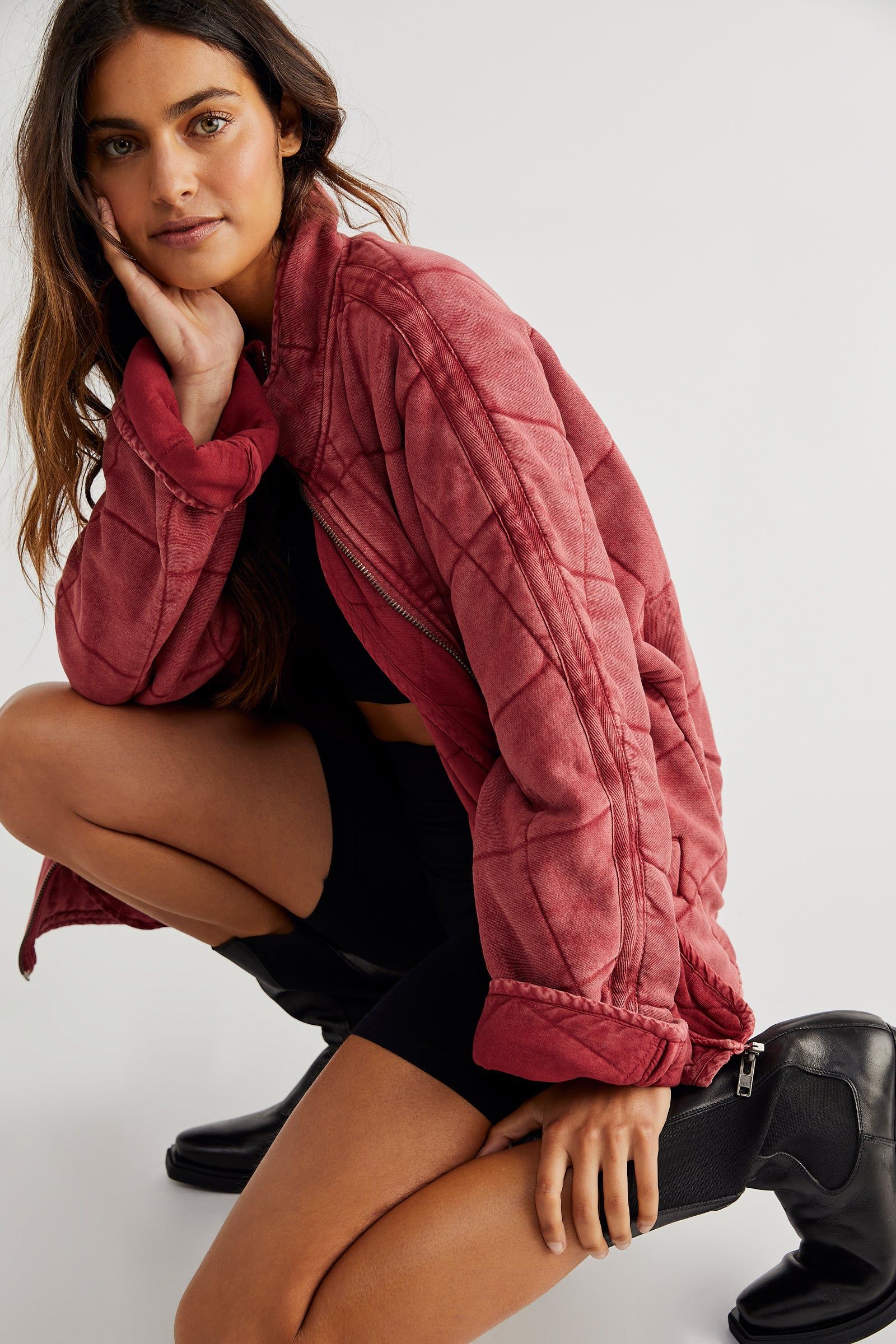 DOLMAN QUILTED KNIT JACKET sold by Nica product image thumbnail 4