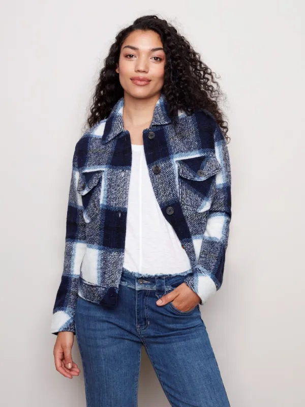 PLAID WOOL JACKET sold by Nica