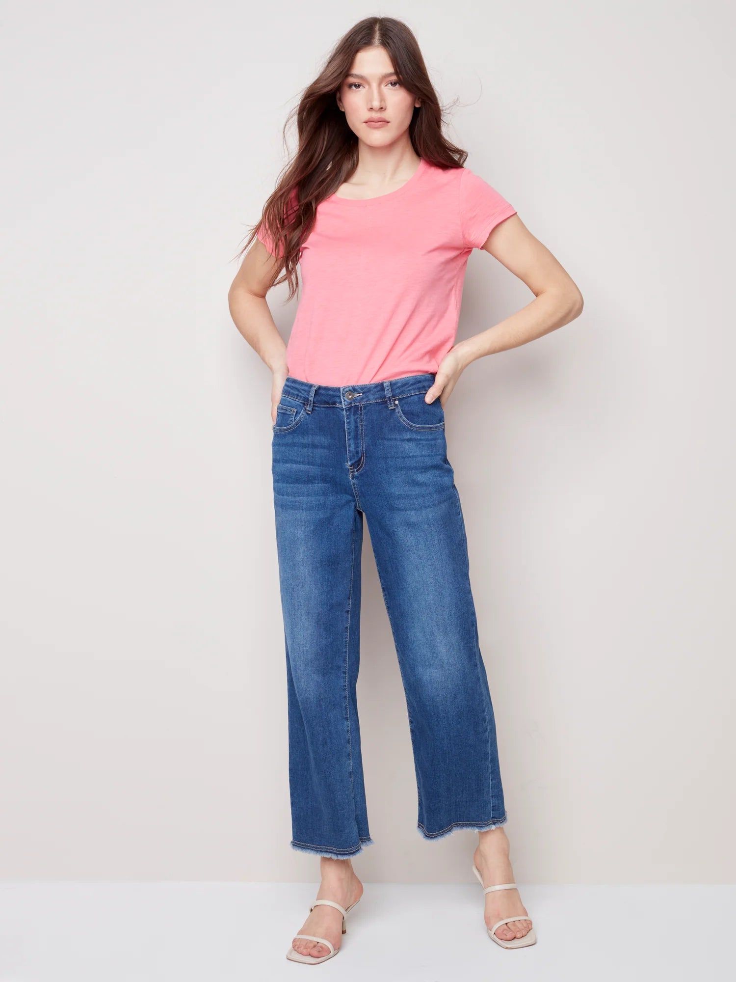 WIDE LEG CROP JEANS sold by Nica