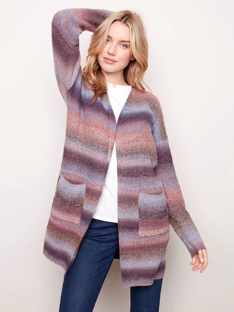 STRIPED KNIT CARDIGAN sold by Nica