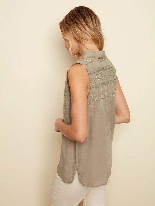 LINEN BLEND BLOUSE sold by Nica product image thumbnail 2