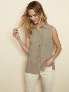 LINEN BLEND BLOUSE sold by Nica