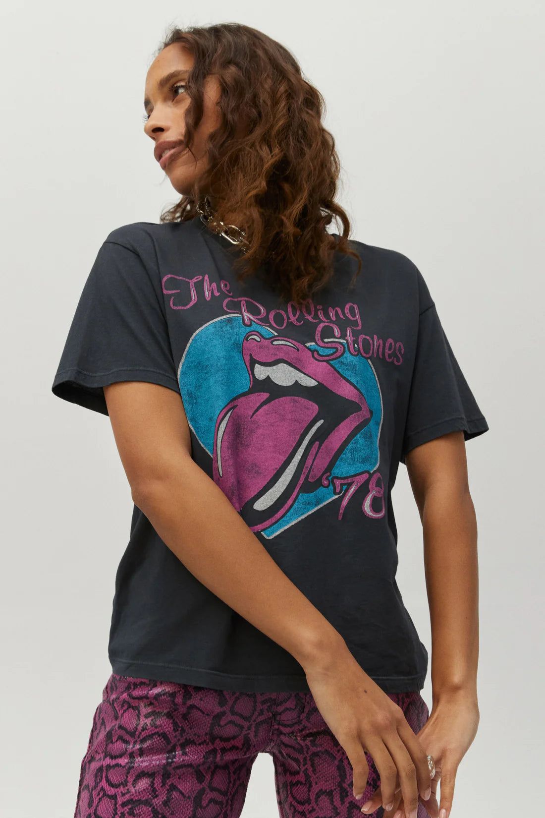 ROLLING STONES TICKET 78 BOYFRIEND TEE sold by Nica product image thumbnail 2
