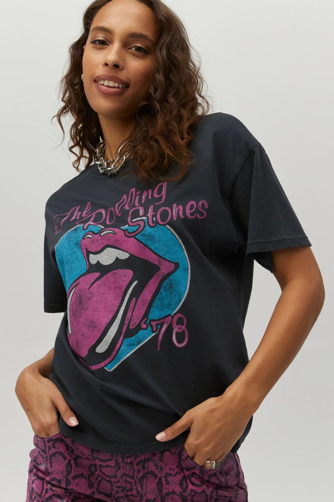 ROLLING STONES TICKET 78 BOYFRIEND TEE sold by Nica
