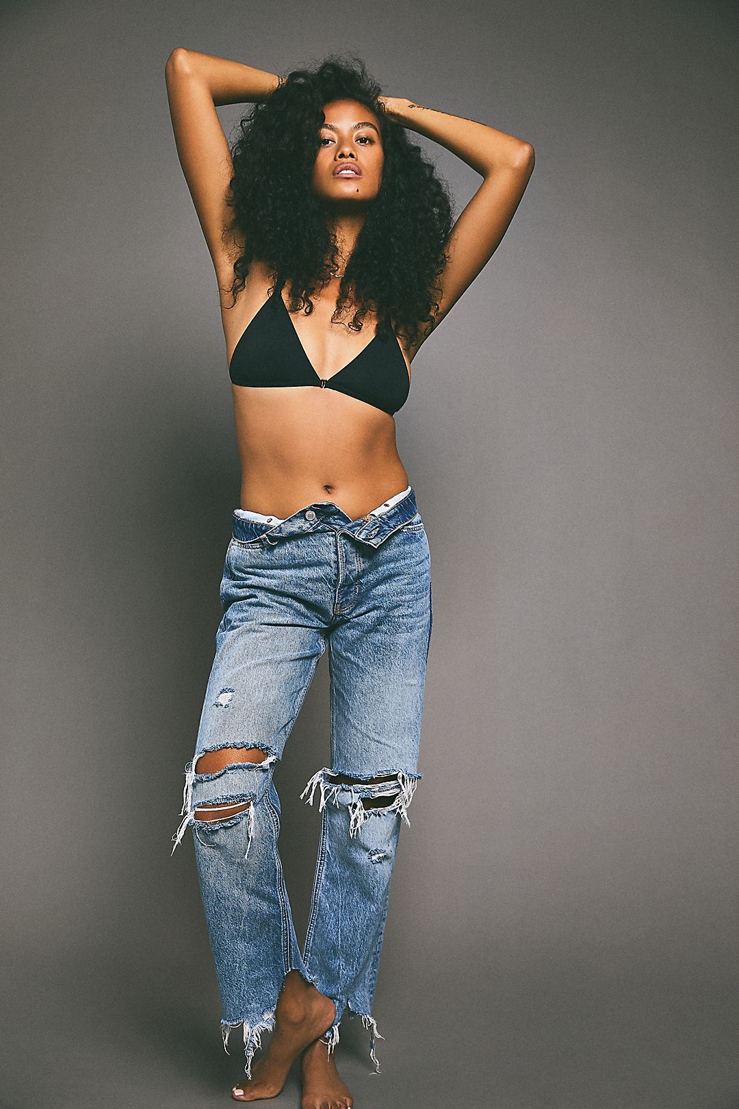 TAPERED BAGGY BOYFRIEND JEANS sold by Nica product image thumbnail 4