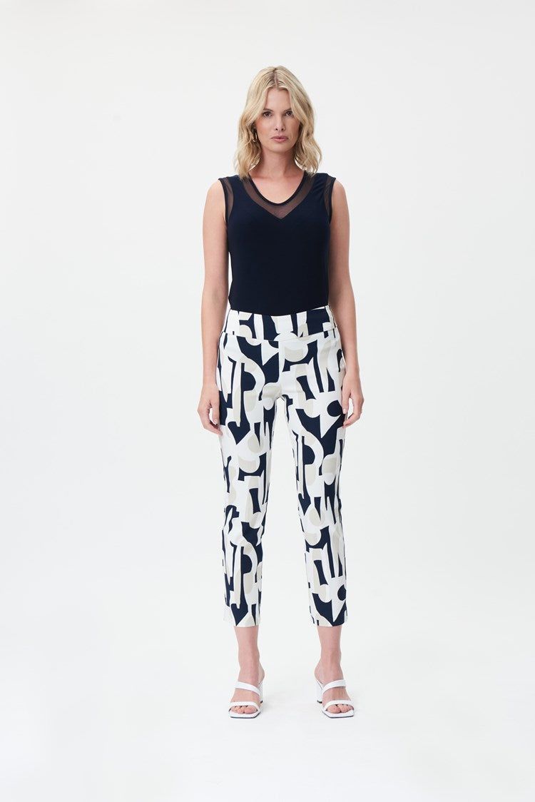 Abstract Print Cropped Pants sold by Nica