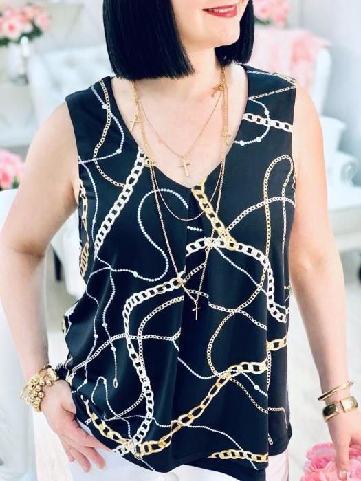 FRANK LYMAN CHAIN TOP sold by Nica product image thumbnail 2