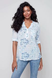 PRINTED COTTON BLOUSE sold by Nica