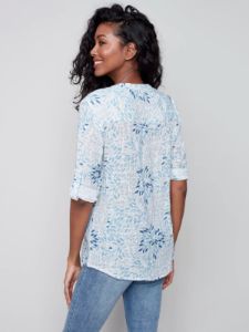 PRINTED COTTON BLOUSE sold by Nica