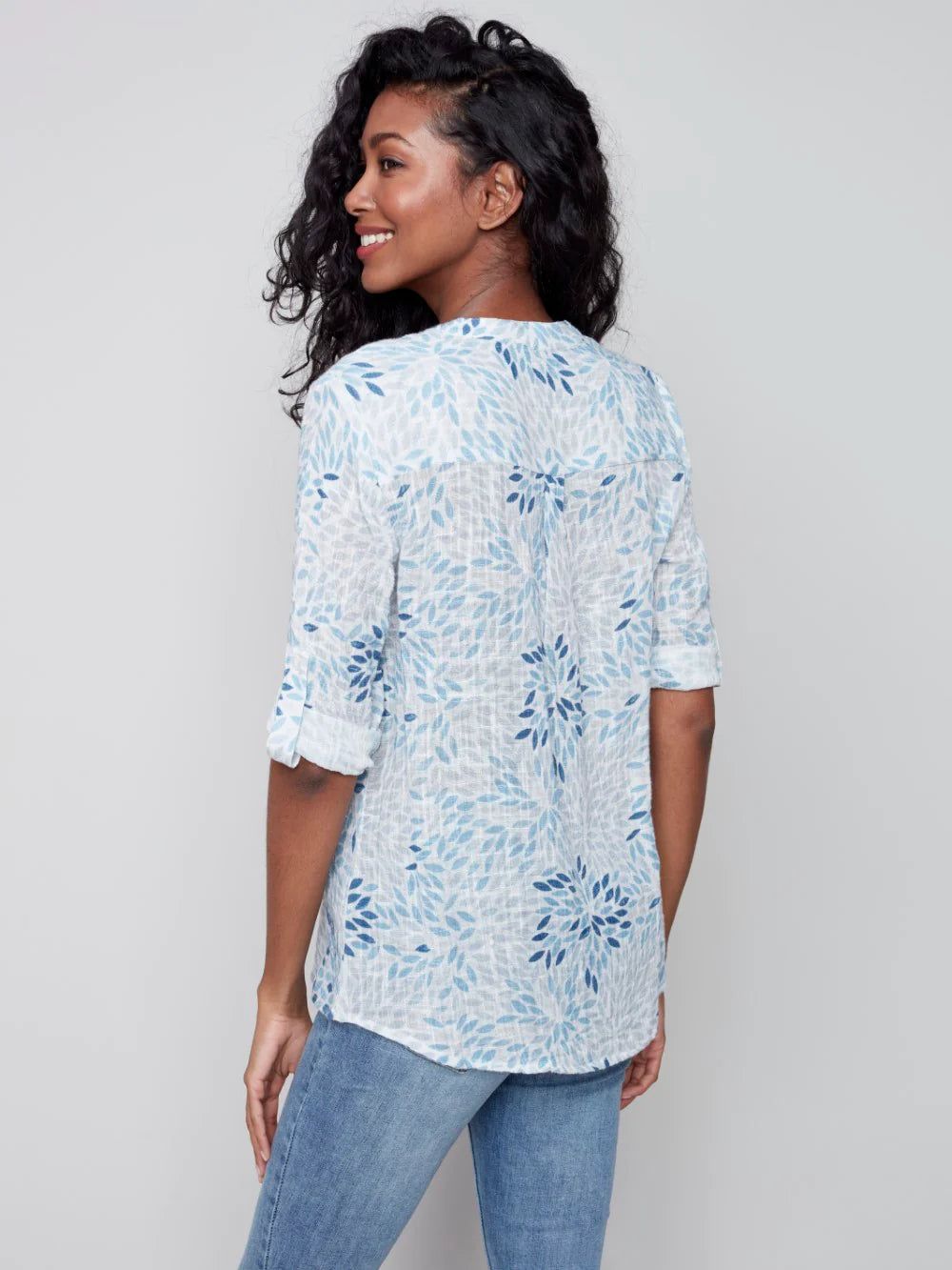 PRINTED COTTON BLOUSE sold by Nica product image thumbnail 3