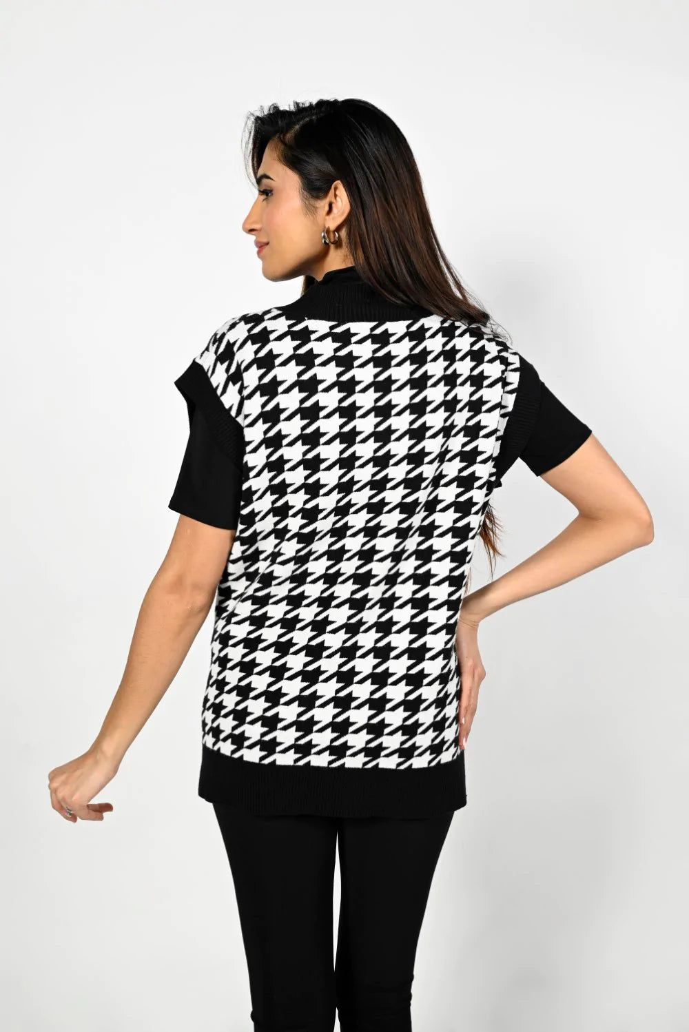 HOUNDSTOOTH VEST sold by Nica product image thumbnail 3