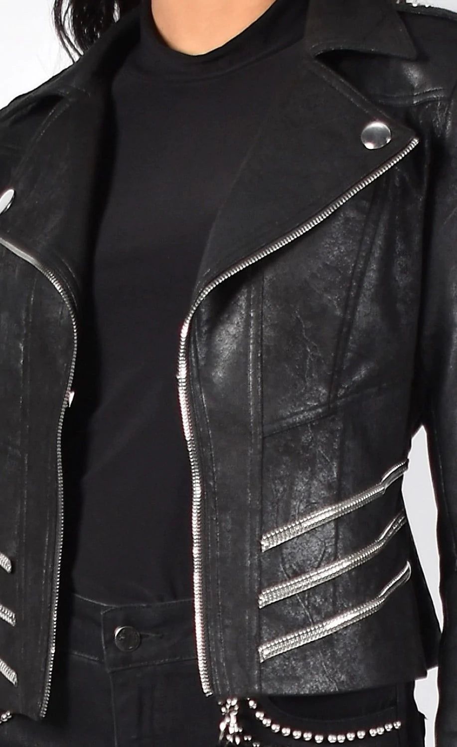 FAUX LEATHER JACKET sold by Nica product image thumbnail 2