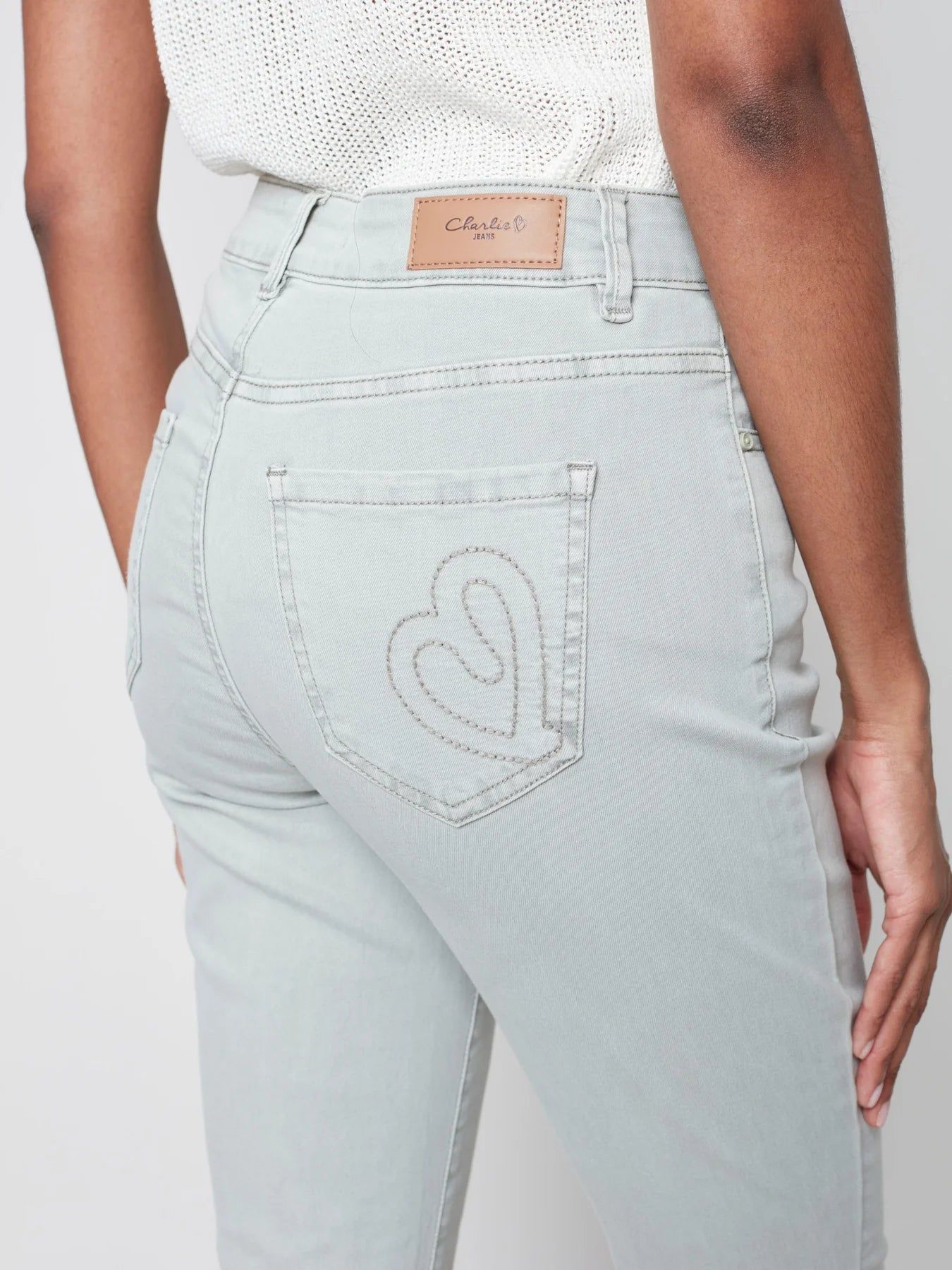 BOOTCUT TWILL PANTS WITH RAW HEM sold by Nica product image thumbnail 3