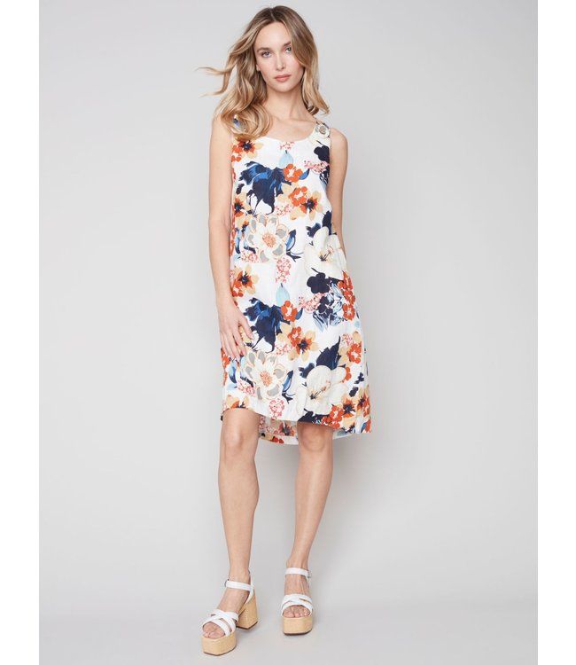 PRINTED LINEN DRESS sold by Nica product image thumbnail 4