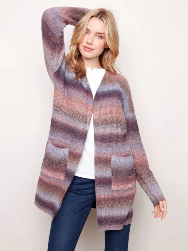 STRIPED KNIT CARDIGAN sold by Nica