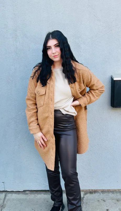 EVA LONG BOUCLE JACKET sold by Nica